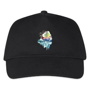 Reh - Kinder Basecap - Schwarz - Vorne
