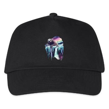 Faultier - Kinder Basecap - Schwarz - Vorne