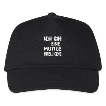 KI Spruch Ich bin eine mutige Intelligenz - Kinder Basecap - Schwarz - Vorne