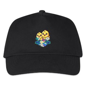Frühlingsanfang Tiroler Küken Ostern Kinder Kind - Kinder Basecap - Schwarz - Vorne