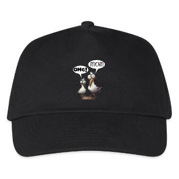 Die Bäädden Möwen - Möwe omg moin - Kinder Basecap - Schwarz - Vorne