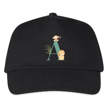 Brief an Green Jungle Animals - Kinder Basecap - Schwarz - Vorne