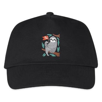 Capricorn Sloth: Your Zodiac Sign with Charm - Kids’ Baseball Cap - black - Front