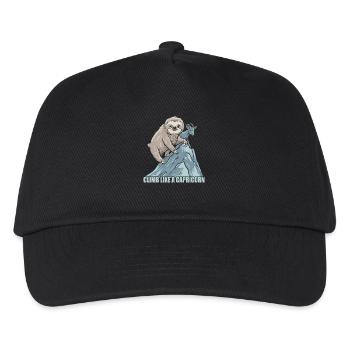 Climb Like a Capricorn: Sloth Motivation - Kids’ Baseball Cap - black - Front