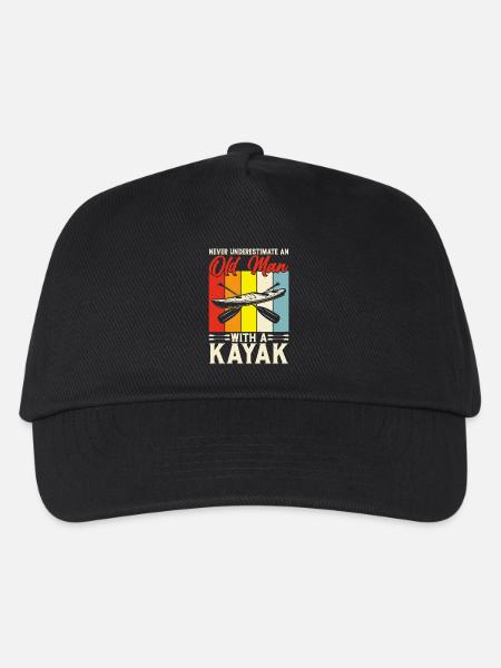 Kajak Kajakfahren paddeln Kajaker Kajakerin - Kinder Basecap - Schwarz