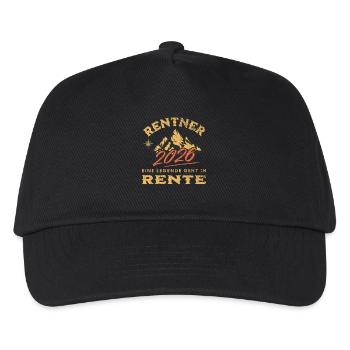 Rentner 2026 - Kinder Basecap - Schwarz - Vorne