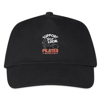 Pilates Unterstütze Deinen Lokalen Instructor - Kinder Basecap - Schwarz - Vorne