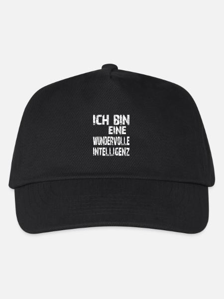 KI Spruch Ich bin eine wundervolle Intelligenz - Kinder Basecap - Schwarz