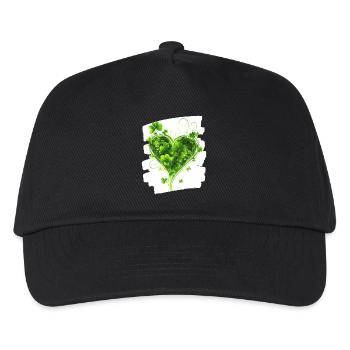 Saint-Patrick Shamrock Heart - Casquette de baseball Enfant - noir - Devant