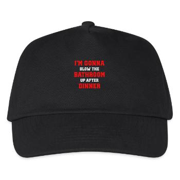 I blow up the bathroom after dinner funnier - Kids’ Baseball Cap - black - Front