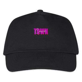 Lettrage Cave Town aux couleurs néon avec - Casquette de baseball Enfant - noir - Devant