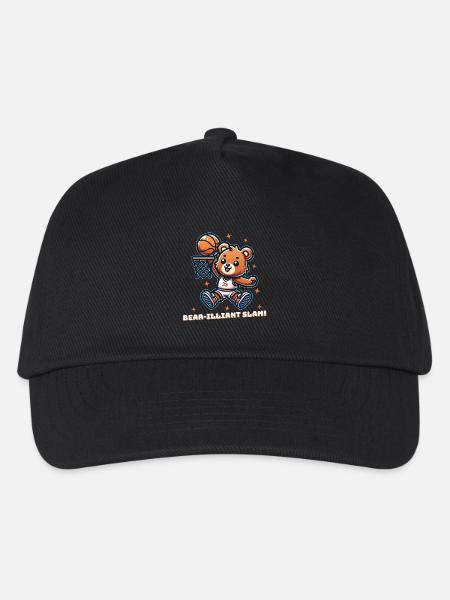 Basketball bear - Kids’ Baseball Cap - black