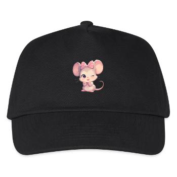 Mäuse Maus - Kinder Basecap - Schwarz - Vorne