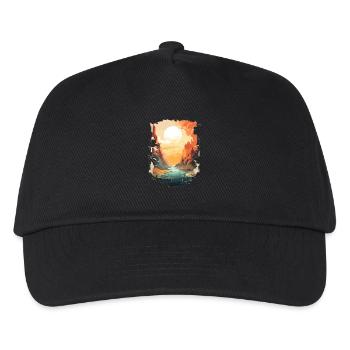Impressive landscape art in powerful - Kids’ Baseball Cap - black - Front