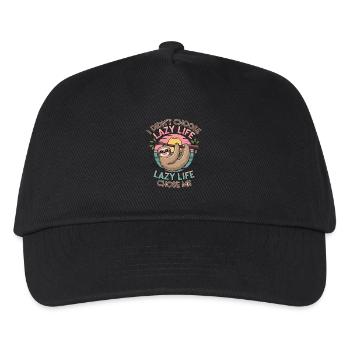 Lazy life chose me, sloth - Kids’ Baseball Cap - black - Front