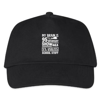 Musical Liebhaber 95% Broadway Lyrics - Kinder Basecap - Schwarz - Vorne