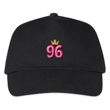 96 Nombre Couronne - Casquette de baseball Enfant - noir - Devant