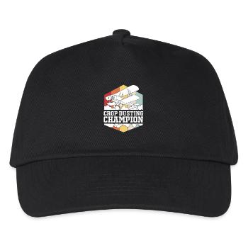 Crop Duster Airplane Pilot Gift - Kids’ Baseball Cap - black - Front