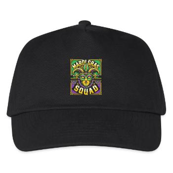 Mardi Gras Squad Maske Karneval Feier - Kinder Basecap - Schwarz - Vorne