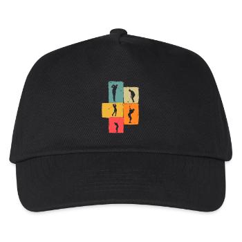 Golfspieler Golf - Kinder Basecap - Schwarz - Vorne