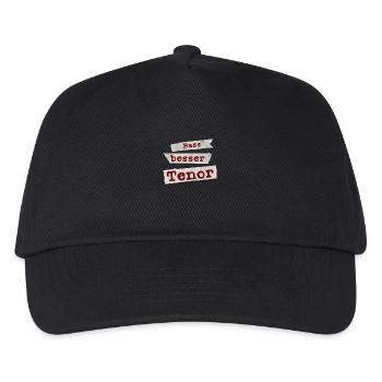 Bass Besser Tenor Chor Spruch Gesang Singen - Kinder Basecap - Schwarz - Vorne