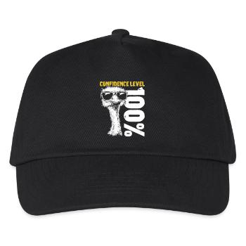 Ostrich Bird Sunglasses Confident Gift - Kids’ Baseball Cap - black - Front