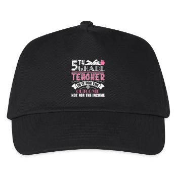 5th Grade Teacher In It For The Outcome - Kids’ Baseball Cap - black - Front