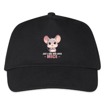 Mäuse Maus - Kinder Basecap - Schwarz - Vorne