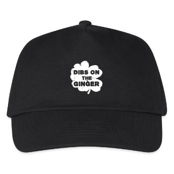 Vintage Dibs On The Ginger Funny Irish Clover - Kids’ Baseball Cap - black - Front