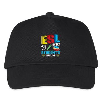 ESL-Lehrer ESL Unterricht - Kinder Basecap - Schwarz - Vorne