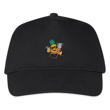 Ananas d’été - Casquette de baseball Enfant - noir - Devant