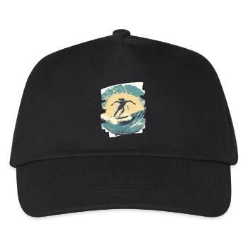 Surfeur - Casquette de baseball Enfant - noir - Devant