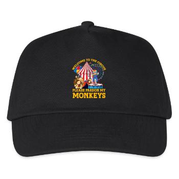 Welcome to the circus please pardon my monkeys - Kids’ Baseball Cap - black - Front