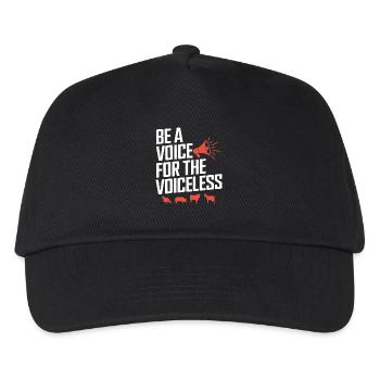 Be a voice for the voiceless vegan - Kids’ Baseball Cap - black - Front