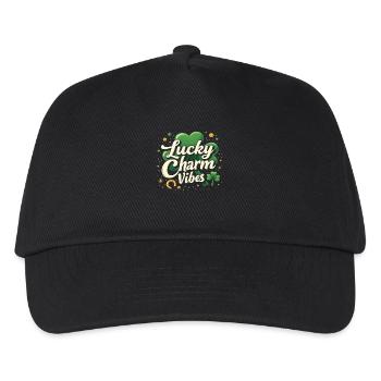 Lucky Charm Vibes Lucky Clover Lucky Positive - Kids’ Baseball Cap - black - Front