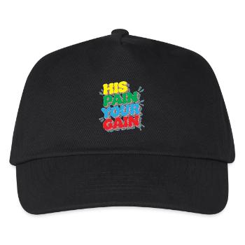 His Pain Your Gain - Kinder Basecap - Schwarz - Vorne