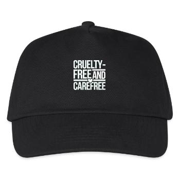 Vegan Vegetarier: Cruelty-Free And Carefree - Kinder Basecap - Schwarz - Vorne