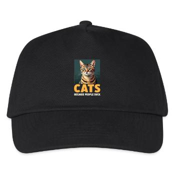 Drôle de chat chat chat chat chat amoureux des chats - Casquette de baseball Enfant - noir - Devant