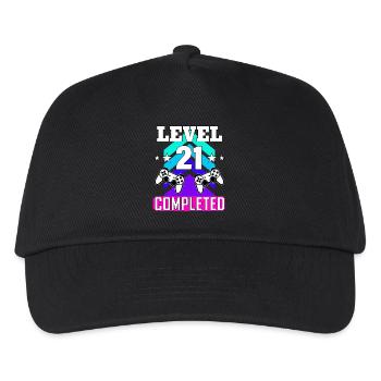 gaming geburtstag haha wie lustig Zeichenfläche 1 - Kinder Basecap - Schwarz - Vorne