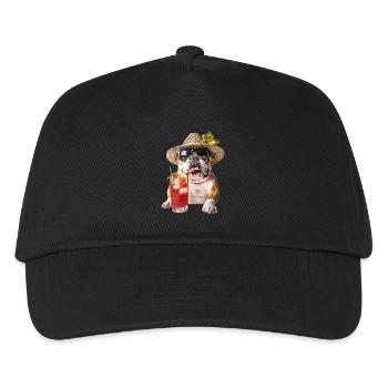 Bulldogge - Kinder Basecap - Schwarz - Vorne