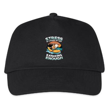 Stress is caused by not doing enough kayaking - Kids’ Baseball Cap - black - Front
