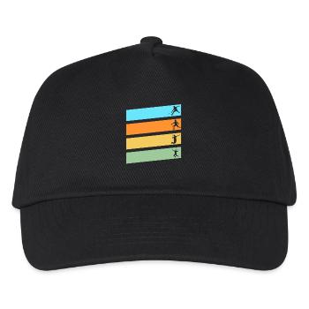 Federball Badminton - Kinder Basecap - Schwarz - Vorne