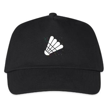 Federball Badminton - Kinder Basecap - Schwarz - Vorne