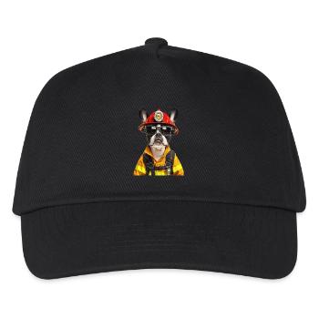 Boston Terrier - Kinder Basecap - Schwarz - Vorne