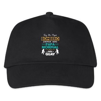 Ich bin Feuerwehrmann Vater / Feuerwehrmann Vater - Kinder Basecap - Schwarz - Vorne