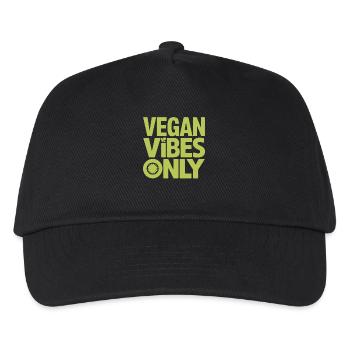 Vegan Vibes Only - Veganer Lebensstil - Kinder Basecap - Schwarz - Vorne