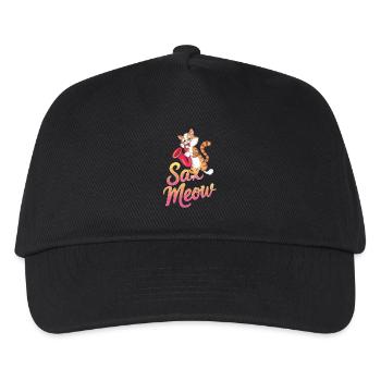 Sax Meow Cat Playing Saxophone Funny - Kids’ Baseball Cap - black - Front