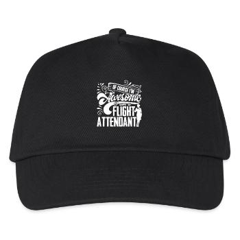 I Am An Awesome Flight Attendant - Kids’ Baseball Cap - black - Front