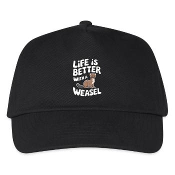 Wiesel - Kinder Basecap - Schwarz - Vorne