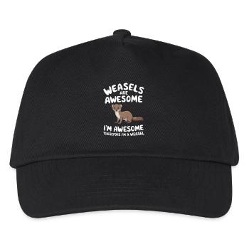 Wiesel - Kinder Basecap - Schwarz - Vorne